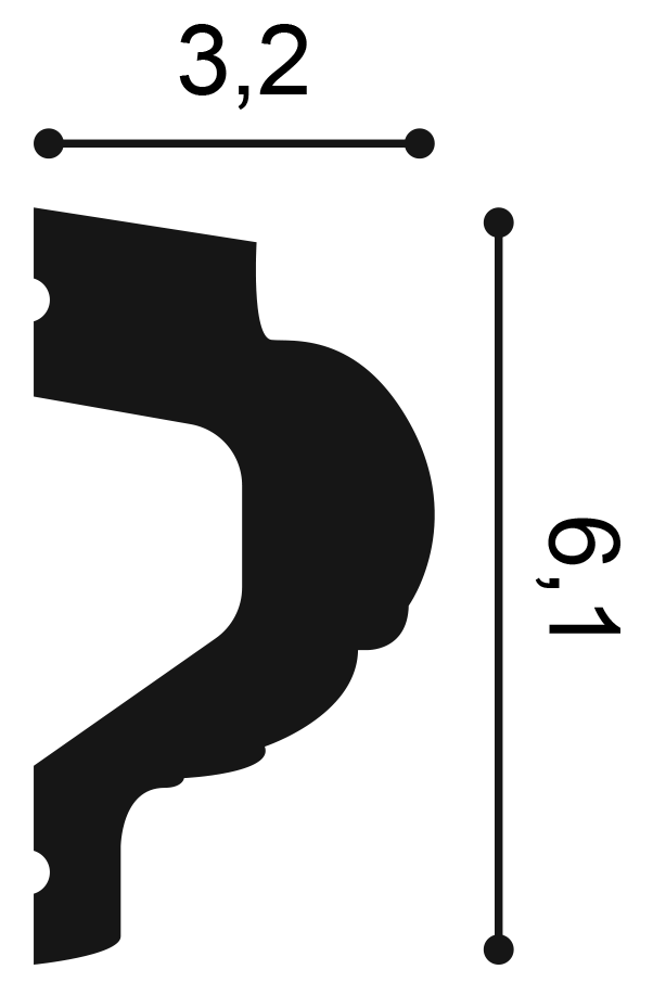 Orac Decor P3020A dekorelem