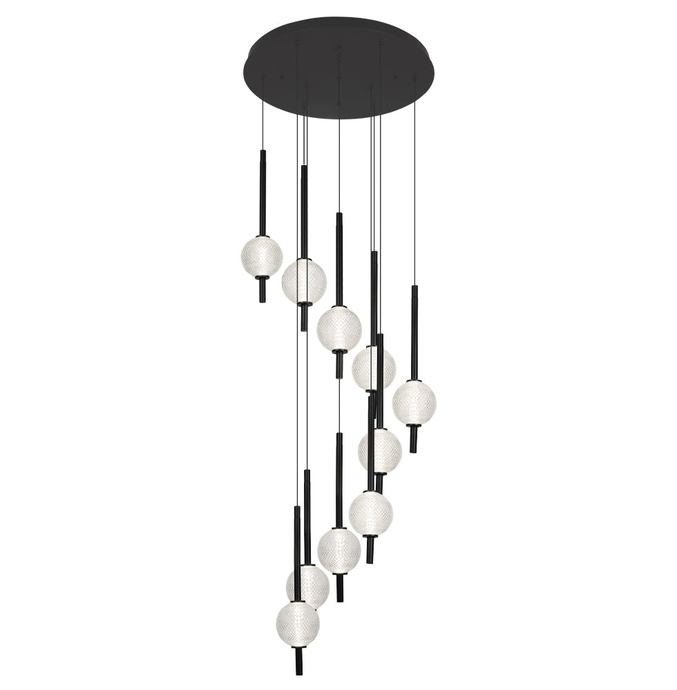 Abeona 10 fényforrásos LED függeszték – Ø 500 mm