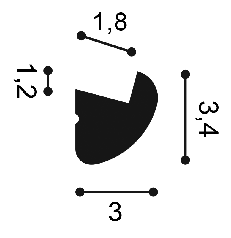 Orac Decor CX188F rejtett világítás